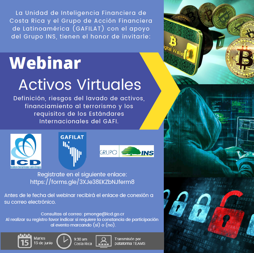 La Unidad de Inteligencia Financiera de Costa Rica invita al webinar: Activos Virtuales.