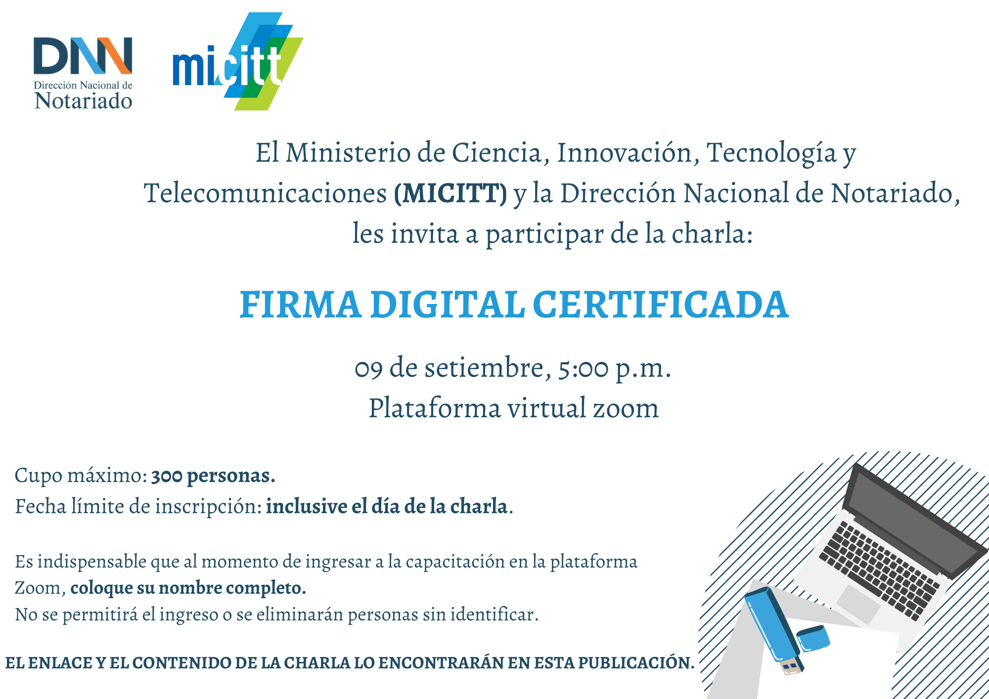 Flyer charla firma digital MICITT-DNN.