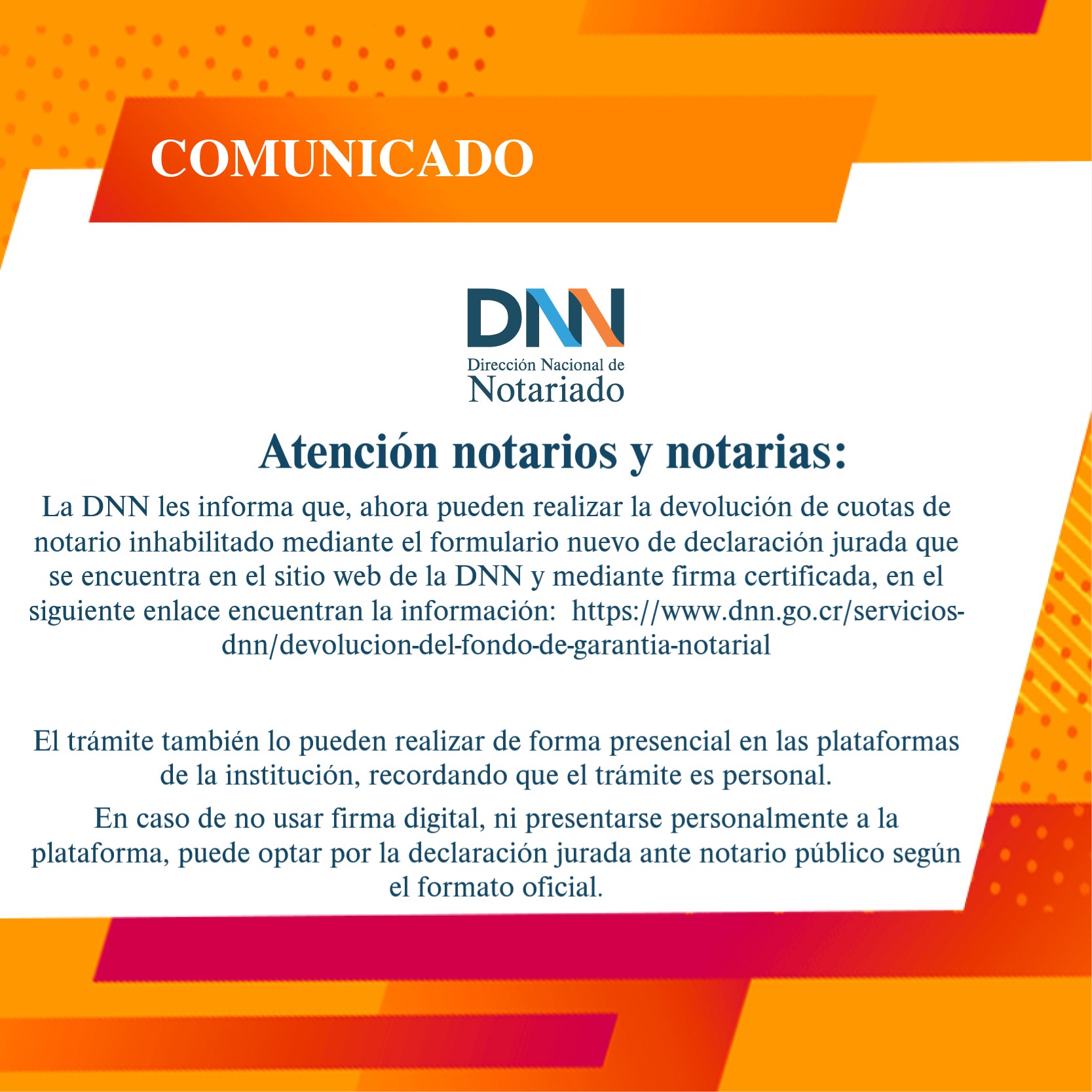 DECLARACION JURADA COMUNICADO 