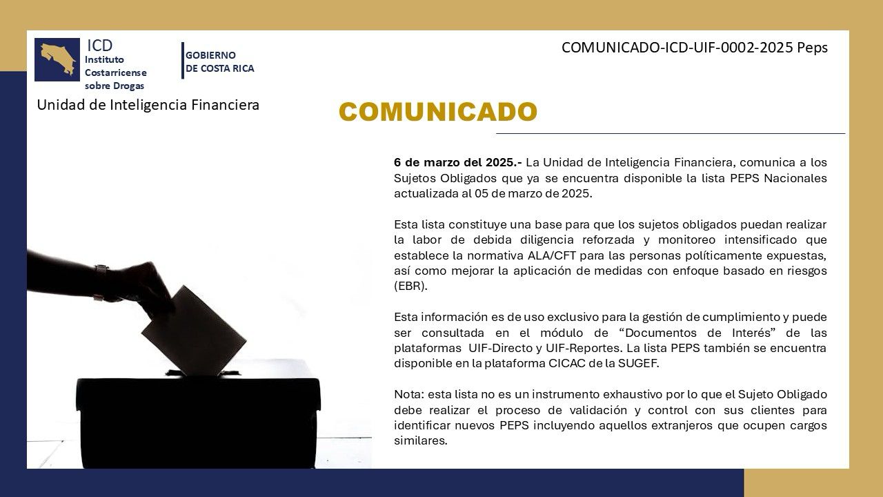 Comunicado UIF marzo 2025