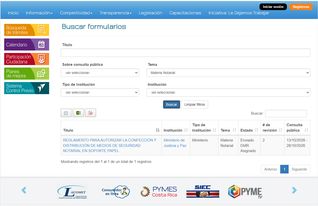 Consulta publica SICOPRE