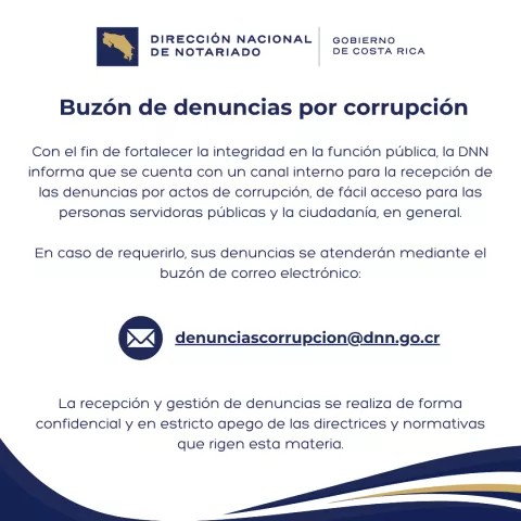 Buzón electrónico de denuncias por corrupción