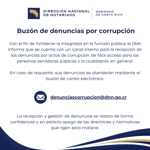 Buzón electrónico de denuncias por corrupción