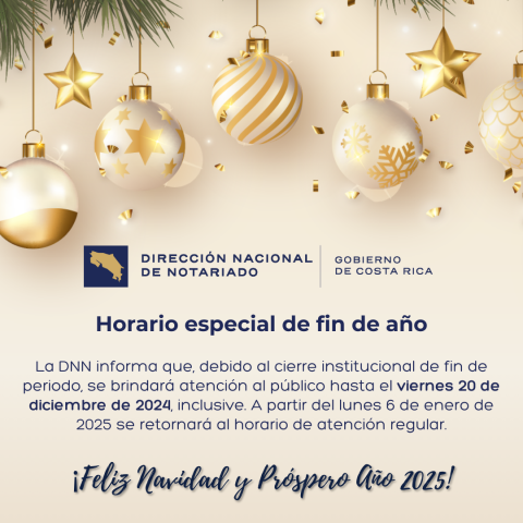 Horario especial fin de año 2024
