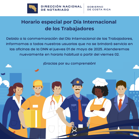 Horario especial Día del Trabajador 2025